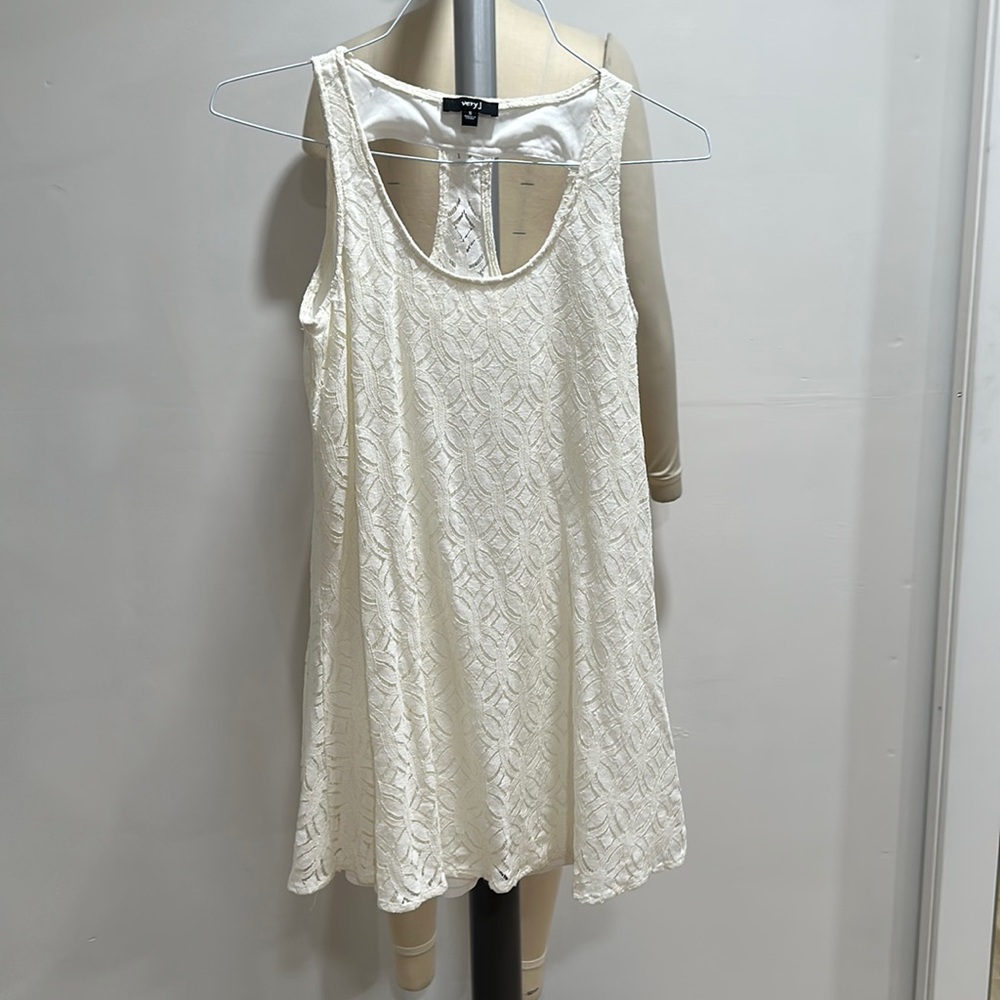 White lace mini dress